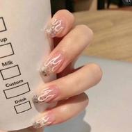 Fake nails fake nails fake nails fake nails 3d nails bridal nails code H180