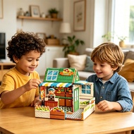 83PCS 7.5cm Plastic Magnetic Building Blocks Farmers Market Set 3D DIY STEM Educational Tiles Toys K