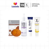 Y8 LUMITECH10.1 SET 4ชิ้น เซรั่ม/ครีมแต็มฝ้า/กันแดด/สบู่ จักการปัญหาผิว ฝ้า-กระ ส่งฟรี
