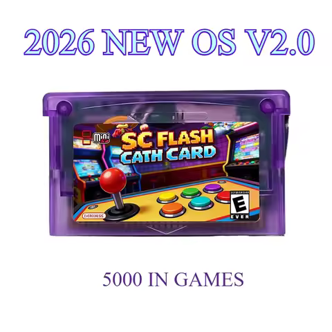 V2.0 5000 in 1 Mini SC Card Games Card for GBA GBC GB NES, with adapter and 8GB TF card game console