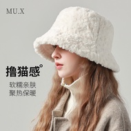 Taiwan Shipment Oke Okay Big Head Circumference Bucket Hat Female Winter Warm Korean Version Versati