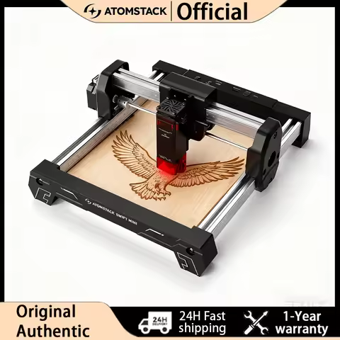 AtomStack Swift Mini Portable Laser Engraver 135x145mm Diode Laser Cutter with AI Art Generator for 