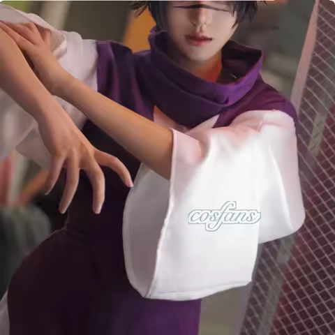 Jujutsu JJK Manga Anime Choso Cosplay Costume Purple Vest Neck Gaiter Belt White Elastic Pants Top G