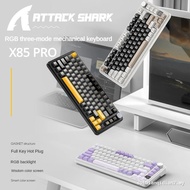 【】Attack Shark X85/X85PRO 3 Mode 2.4G/USB/Bluetooth Wireless Keyboard Mechanical Keyboard 80 Keys Ho