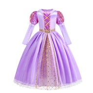 Disney Princess Rapunzel for Girls Costume Movie Tangled Kids Cosplay Carnival Party Vestido Birthda