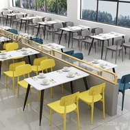Staff Fast Food Restaurant Combination School Table Chair Restaurant Board Milk Tea Snack Factory Di