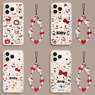 Lovely Hello Kitty Chain Phone Case For OPPO Reno 14F 14 13 13F 12F 11 10 8 Pro Plus 12 Pro 11F 7Z 8