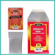 PSA-Grade Sleeve Set: Cardboard Gold Official Card Saver 1 + 50 Card Sleeves (66mm X 92mm)