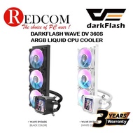 DARKFLASH WAVE DV 360S ARGB LIQUID CPU COOLER BLACK/WHITE with 320x320 IPS LCD Screen