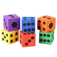 MIDELONG Foam Dice Set, 1.5 Inch Large Assorted Colorful Foam Dice Cubes with Number Dots, Playing S