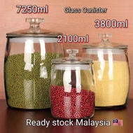 【KPRZ Shop】Glass Rice Canister/Rice Barrel/Glass Rice Storage/Rice Storage/ Rice Vase/Large Rice Buc
