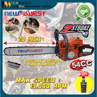 NEW WEST 688FB 2-Stroke Design Chain Saw 20'' Thailand Techonologi 54cc Top Recommend Mesin Pemotong