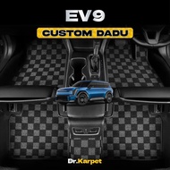 Kia EV9 - Dr Karpet Custom Fit Full Set Dadu Carpet Kereta Anti-Slip 2X Tebal