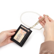 Sheepskin Card Holder Card bag Female Small Student bag Chain Halter Card Holder Multi-Card Business