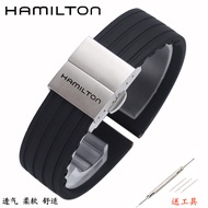 Hamilton Strap Rubber Watch Strap Waterproof Comfortable Watch Bracelet 20 22mm