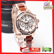 Jam Tangan Tetonis Wanita Asli Original Rantai Anti Karat Kualitas Mesin Japan Ori Anti Air Box Excl