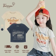 AT29 - [tomnaukids] T-shirt short sleeve Croptop VINGTAGE for girls - Sizes from 9-35Kg