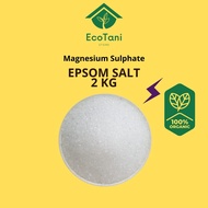 ECOTANI 2KG Epsom Salt (Magnesium sulfate) BAJA ORGANIK - Agricultural Grade Mg2SO4 Water Soluble Fe