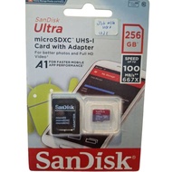 SanDisk Ultra 256GB MicroSD XC Class 10 A1 UHS-1 Mobile Memory Card up to 100MB/s Read Speed ​​(SDSQ