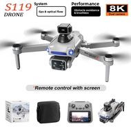 8K GPS RC Drone S119: Brushless, Obstacle Avoidance, Large Screen FPV Aerial Photography