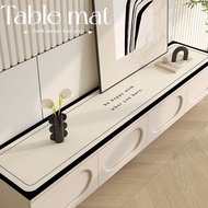 Home Long Leather TV Cabinet Tablecloth Waterproof and Oil Proof Side Cabinet Shoe Cabinet Table Pad Simple Table Mat