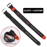 CLOTH + LEATHER STRAP SUITABLE FIT DW-6900 DW-5600 GWM-5610 REPLACEMENT STRAP. HIGH QUALITY.