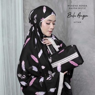 Premium RAYON PRINTING GOOSE FEATHER MUKENA ADULT LACE COMBINATION BAG BEAUTIFUL SITI KHADIJAH MUKEN