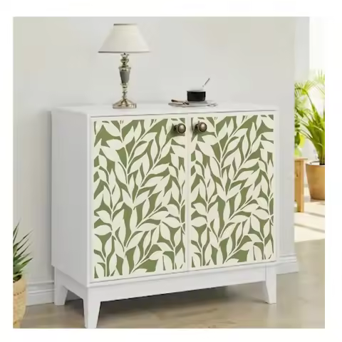 Large Abstract Leaf Stencil Wall Custom For Painting Hallway Decorative Reusable Template Minimalist