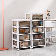 Plastic Drawer Storage Cabinet/Visible Storage Cabinet/Multi-layer Household Cabinet with Wheels