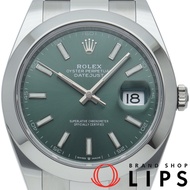 勞力士 Datejust 41 男士腕錶 蠔式錶殼 薄荷綠 126300 附原廠盒和保固卡 不鏽鋼男士腕錶 薄荷綠 拋光 極佳成色 [二手]