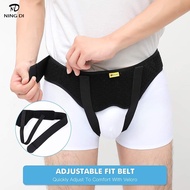 Adjustable Adult Hernia Belt Man Inguinal Groin Support Inflatable Hernia Bag with 2 Removable Compression Pads Pain Relief