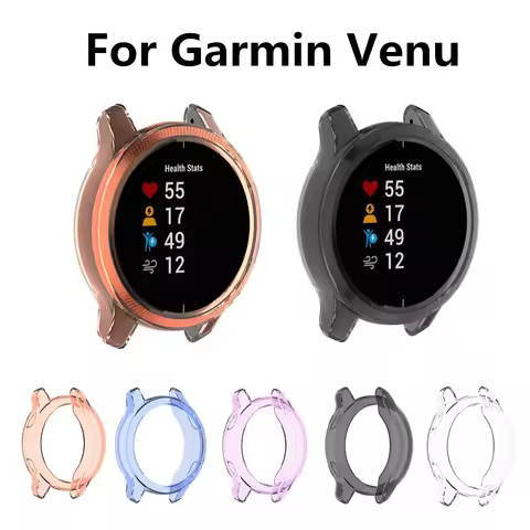 Soft Protective Case For Garmin Venu Cover Frame TPU Crystal Clear Silicone Protector Shell For Garm