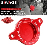 Engine Oil Filter Cover For HONDA CRF450R CRF250R CRF250X CRF 250R 250X 450X Motorcycle Accessories 