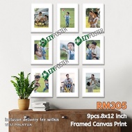 *Shipping Included* EzyPoster Personalised Canvas Print 8" X 12",9 Pcs Per Set