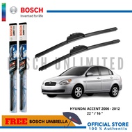 Bosch AEROTWIN Wiper Blade Set for HYUNDAI ACCENT 2006-2012 (22 /16 )