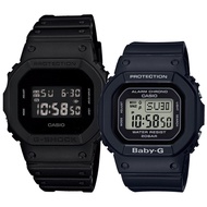 [100% ORIGINAL] GSHOCK DW-5600BB-1 x BABY-G BGD-560-1 STRAP RUBBER 1 YEAR WARRANTY