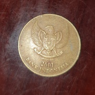 Uang Koin Kuno 500 rupiah tahun 2001