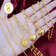 NEW Rantai Dewasa Boba + Loket LovePadu Emas Bangkok Shine Pung Store Emas Sadur 24K Emas Titanium E