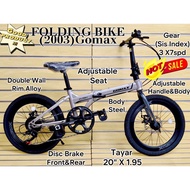 BASIKAL FOLDING DEWASA/BASIKAL  20 INCI /BASIKAL LIPAT/20 INCH FOLDING BIKE /2003 GOMAX