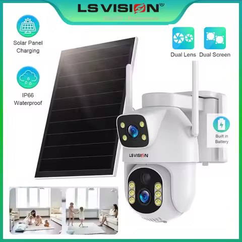 LS VISION 4G Solar Security Camera Wireless Outdoor Camera Continuous Power 4K Resolution Wireless U