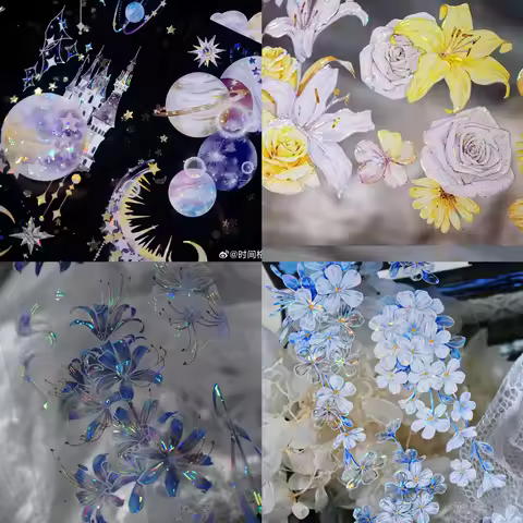 25.9.23 New Time Grid Beautiful Flower Dream Gate Cloud Dream Sky Washi Pet Tape Loop