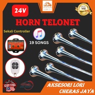 AKSESORI LORI CHERAS JAYA 24V HORN TELONET 19 SONGS MUSICAL AIR HORN 6 TRUMPET 1000dB SUPER LOUD HOR