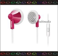 HD Multimedia 台中逢甲-耳機專賣店 PHILIPS SHE-2105 重低音麥克風耳塞式耳機 桃色