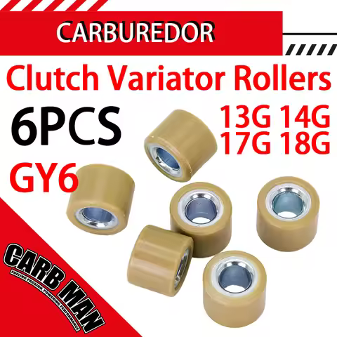 6PCS 18X14 13G 14G 17G 18G Clutch Variator Rollers Weight For Honda GY6 125cc 150cc Engine PD24J Mop