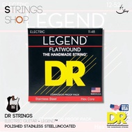 DR Strings Legendtm Guitar-Polished Flatwound Electric (FL-11 FL-12 FL-13)