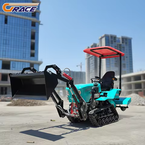 Customize Farm Tractor Equipped With Plow And Harrow For Soil Preparation
