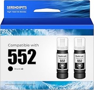 552 Ink Refill Bottles (2 Black) T552 Ink Refill Bottles ET-8550 ET-8500 Replacement for Epson 552 I