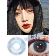 【ready stock & give gifts】2pcs  Colorful  Contact lens Yearly use blue   degrees0.00-8.00 diameter14