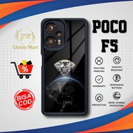 Latest P0C0 F5 Case - P0C0 F5 - Diamond Motif - Premium Glossy Softcase Hardcase Material - P0C0 Glo