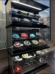 亞克力 陀螺展示盒子帶led燈 beyscollector 雙層壓克力展示盒